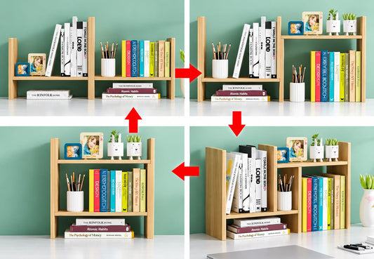 Adjustable MDF Desk Organizer Shelf – 5 Colors
